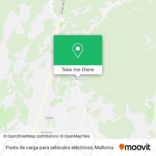 mapa Punto de carga para vehículos eléctricos