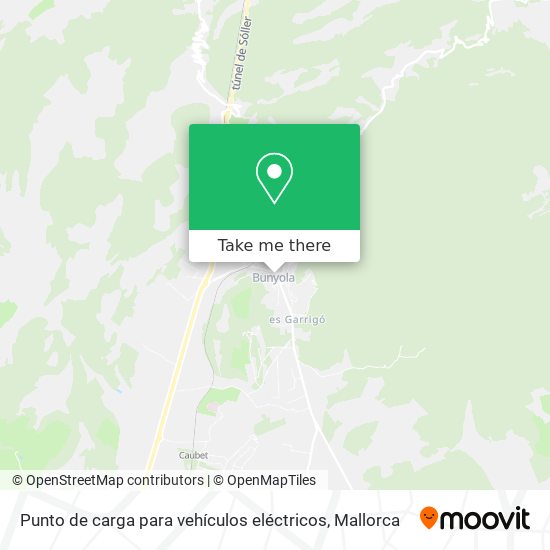 mapa Punto de carga para vehículos eléctricos