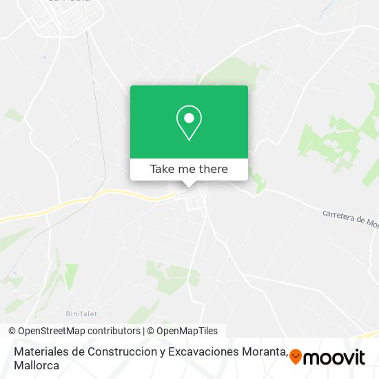 mapa Materiales de Construccion y Excavaciones Moranta