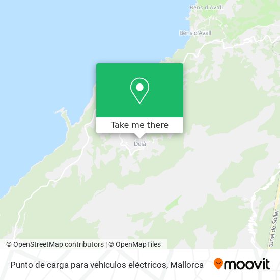 Punto de carga para vehículos eléctricos map