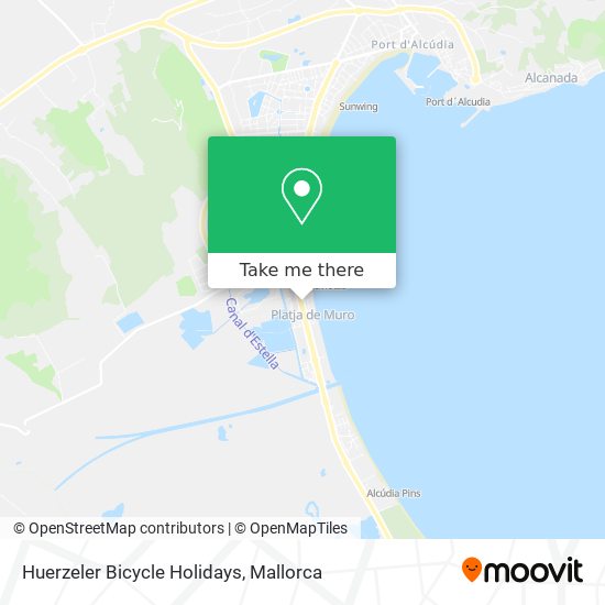 Huerzeler Bicycle Holidays map
