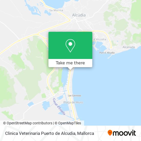 mapa Clinica Veterinaria Puerto de Alcudia