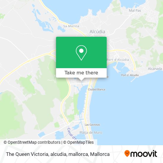 mapa The Queen Victoria, alcudia, mallorca