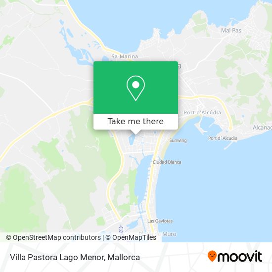 Villa Pastora Lago Menor map