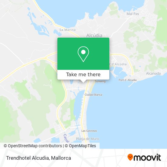 Trendhotel Alcudia map