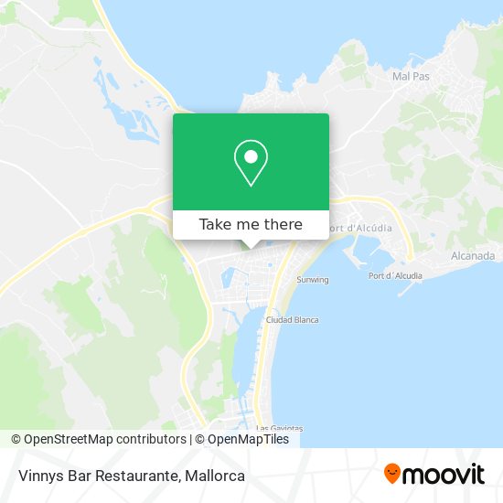 Vinnys Bar Restaurante map
