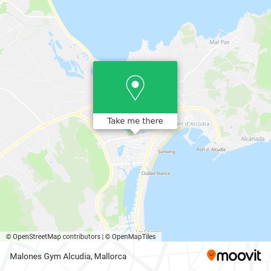 Malones Gym Alcudia map