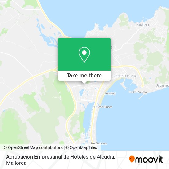 mapa Agrupacion Empresarial de Hoteles de Alcudia