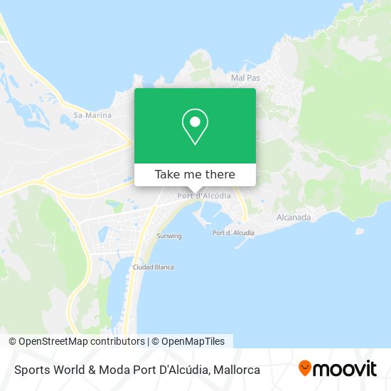 Sports World & Moda Port D'Alcúdia map
