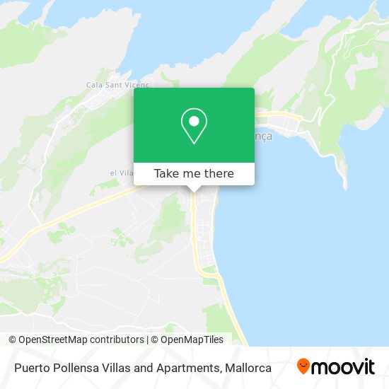 Puerto Pollensa Villas and Apartments map