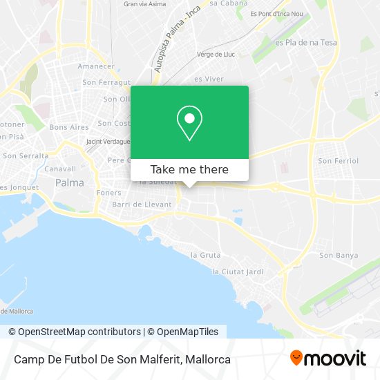 Camp De Futbol De Son Malferit map