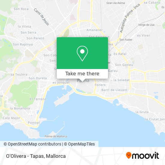 O'Olivera - Tapas map