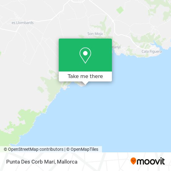 Punta Des Corb Marí map
