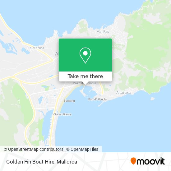 Golden Fin Boat Hire map