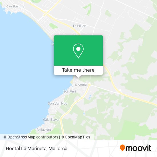 mapa Hostal La Marineta