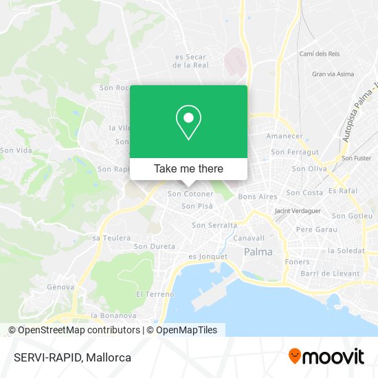 mapa SERVI-RAPID