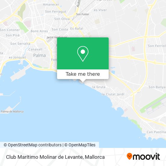 mapa Club Marítimo Molinar de Levante