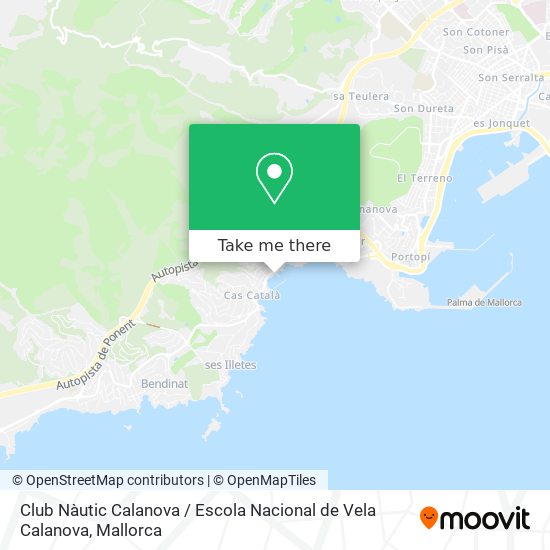 mapa Club Nàutic Calanova / Escola Nacional de Vela Calanova