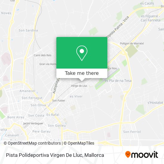 Pista Polideportiva Virgen De Lluc map