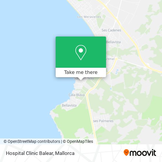 mapa Hospital Clinic Balear