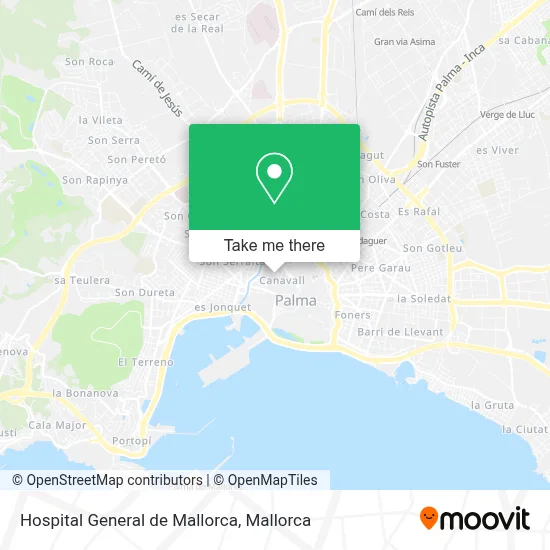 Hospital General de Mallorca map