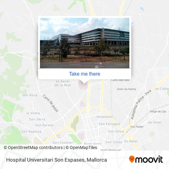 mapa Hospital Universitari Son Espases