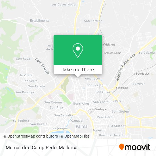 Mercat de's  Camp Redó map