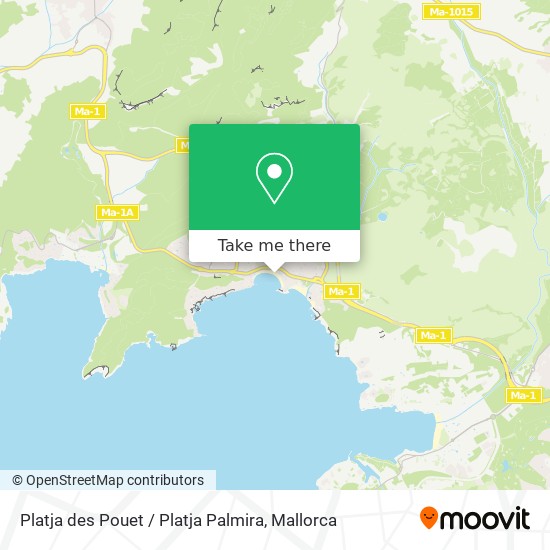 Platja des Pouet / Platja Palmira map