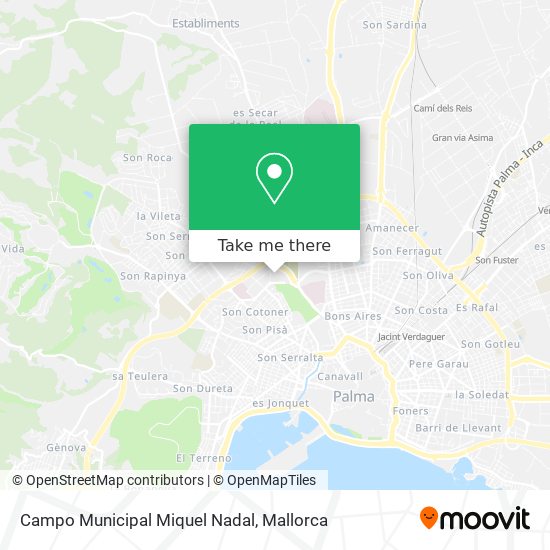 mapa Campo Municipal Miquel Nadal