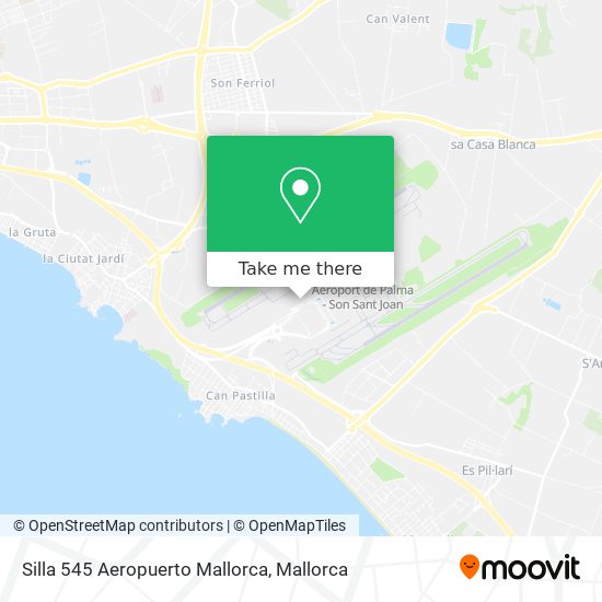 Silla 545 Aeropuerto Mallorca map