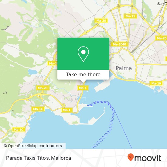Parada Taxis Tito's map