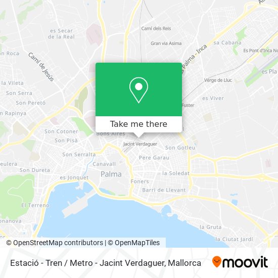 mapa Estació - Tren / Metro - Jacint Verdaguer