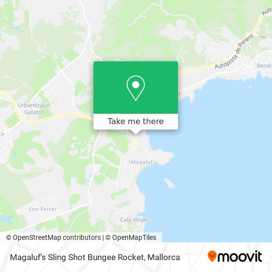 mapa Magaluf's Sling Shot Bungee Rocket