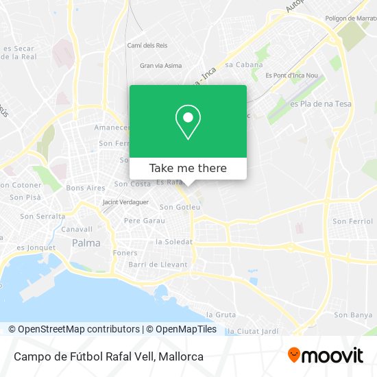 mapa Campo de Fútbol Rafal Vell