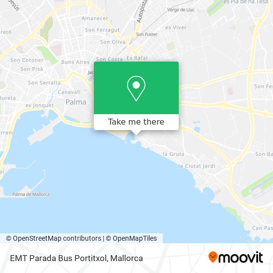 EMT Parada Bus Portitxol map