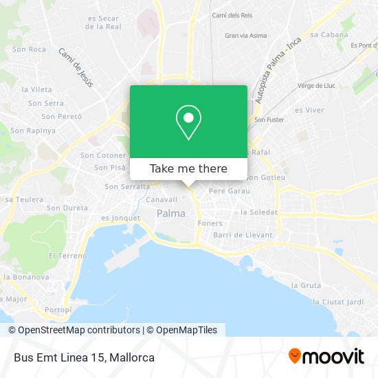 Bus Emt Linea 15 map