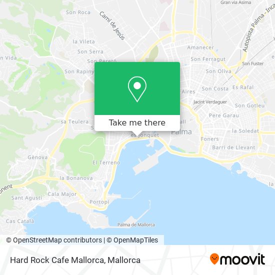 mapa Hard Rock Cafe Mallorca