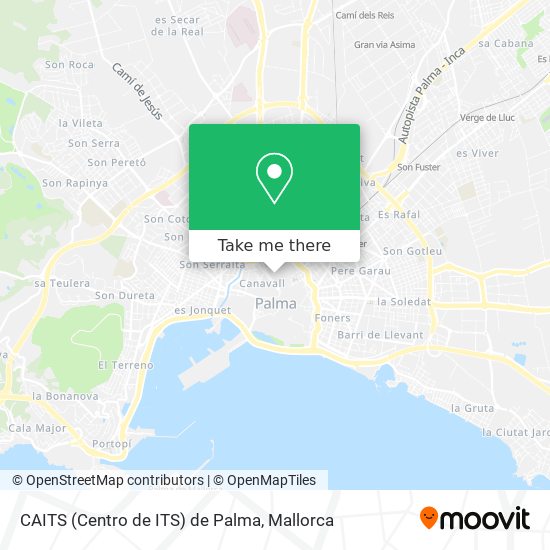 mapa CAITS (Centro de ITS) de Palma