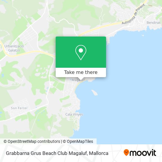 Grabbarna Grus Beach Club Magaluf map