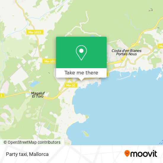 Party taxi map
