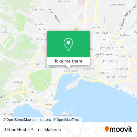 Urban Hostel Palma map