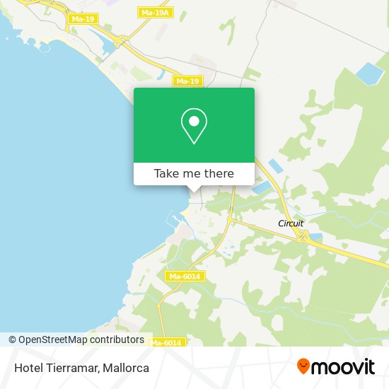 mapa Hotel Tierramar