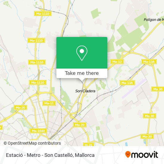 Estació - Metro - Son Castelló map