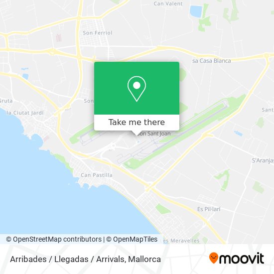 Arribades / Llegadas / Arrivals map