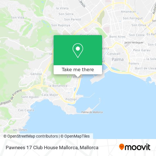 Pawnees 17 Club House Mallorca map