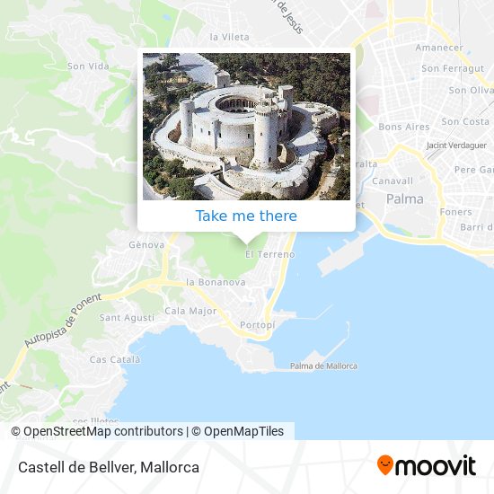Castell de Bellver map