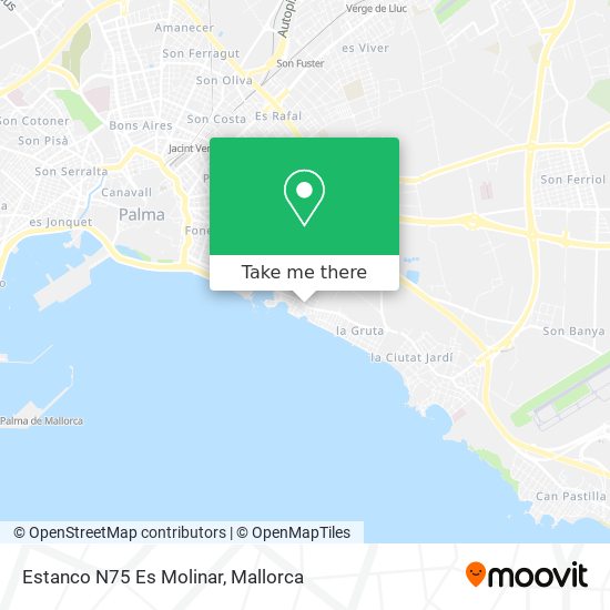 Estanco N75 Es Molinar map