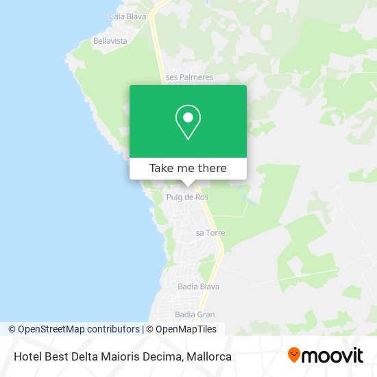Hotel Best Delta Maioris Decima map