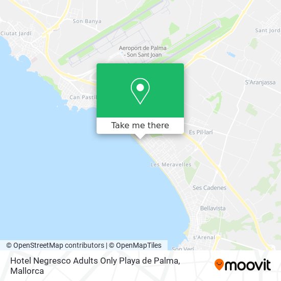 Hotel Negresco Adults Only Playa de Palma map