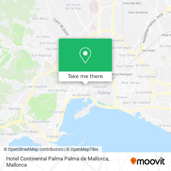 Hotel Continental Palma Palma de Mallorca map